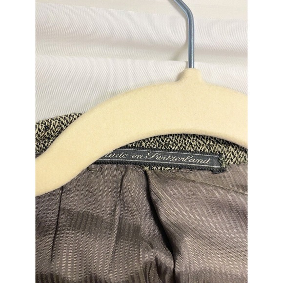 Ermenegildo Zegna Mens Soft Herringbone Wool Sport Blazer Jacket Gray Size 54 - Picture 3 of 7